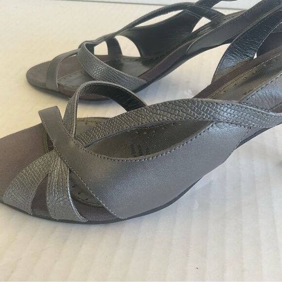 Naturalizer Heels Size 7 Gray Strappy Prissy - Picture 10 of 12